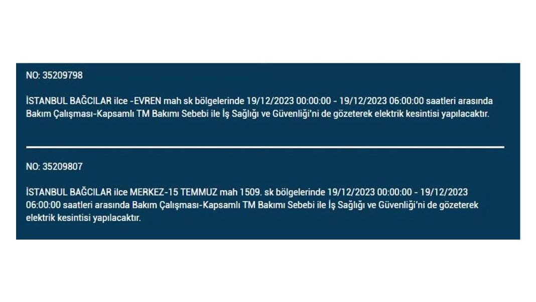 İstanbul'un bu ilçelerinde yaşayanlar dikkat: Elektrik kesintisi için hazır olun 7